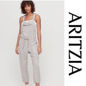 Valletta Aritzia Moto Overalls in Light Gray